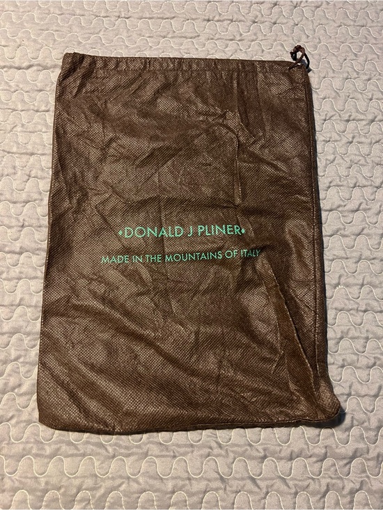Donald J. Pliner Shoes - Donald J. Pliner Brown Drawstring Dust Bag with Teal Logo